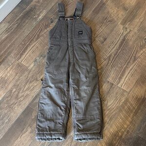 WALLS Brown Insulated Kids Overalls, Size Small